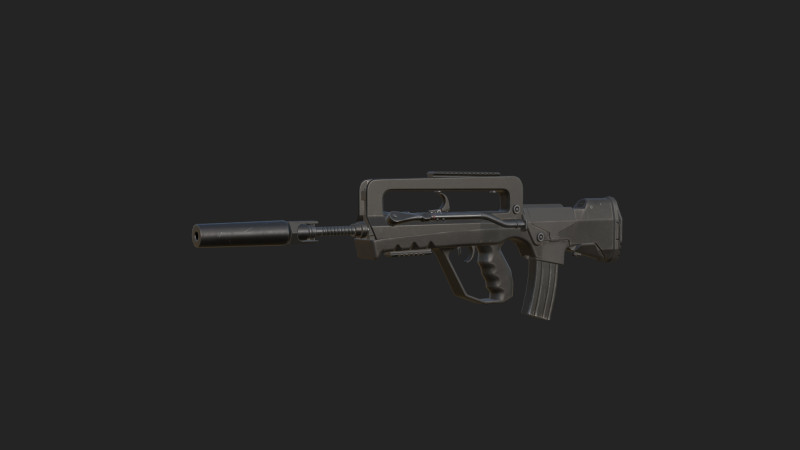 Pistol 013 3D 모델 .c4d .max .obj .3ds .fbx .stl .blend