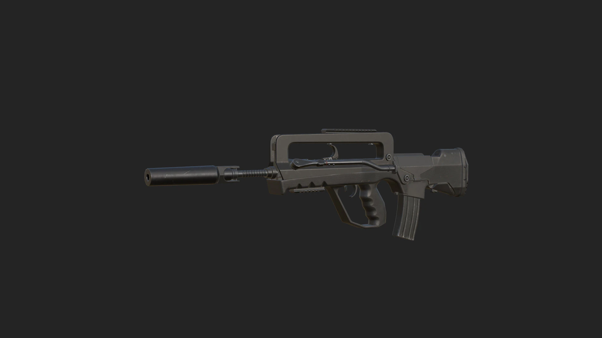 Pistol 013 3D Model .c4d .max .obj .3ds .fbx .stl .blend 