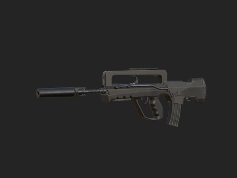 Pistol 013 3D Model