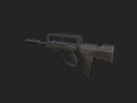 Pistol 013 3D Model