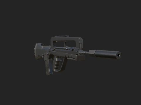 Pistol 013 3D Model