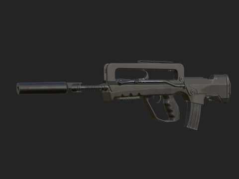Pistol 013 3D Model