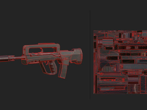 Pistol 013 3D 모델