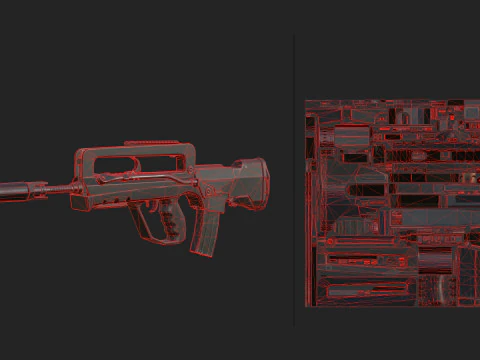 Pistol 013 3D Model