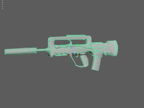 Pistol 013 3D Model