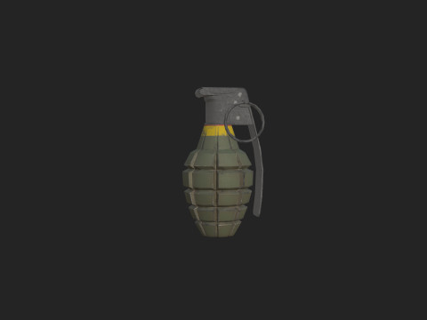 Hand Grenade 003 3D Model
