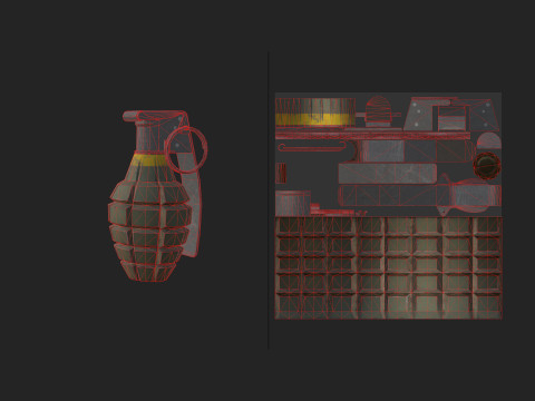 Hand Grenade 003 Model 3D