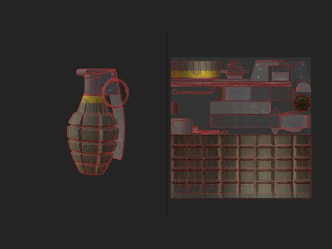 Granata a mano 003 Modello 3D