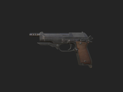 Pistol 014 3D Modell