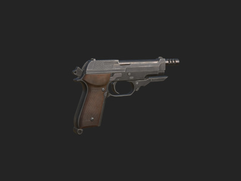 Pistol 014 3D Modell