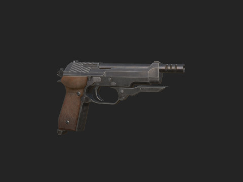 Pistol 014 3D Modell