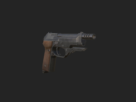 Pistol 014 3D Modell