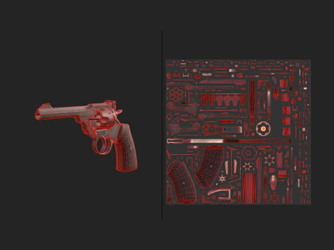 Pistola 015 Modello 3D