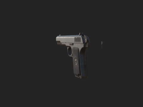 Pistol 017 3D Model
