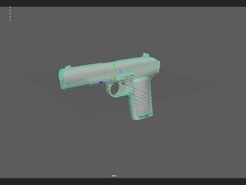 Pistol 017 3D Model