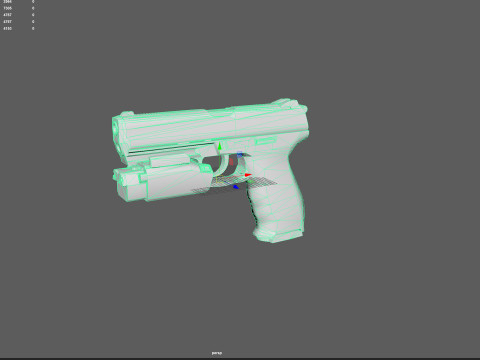 Pistol 018 3Dモデル