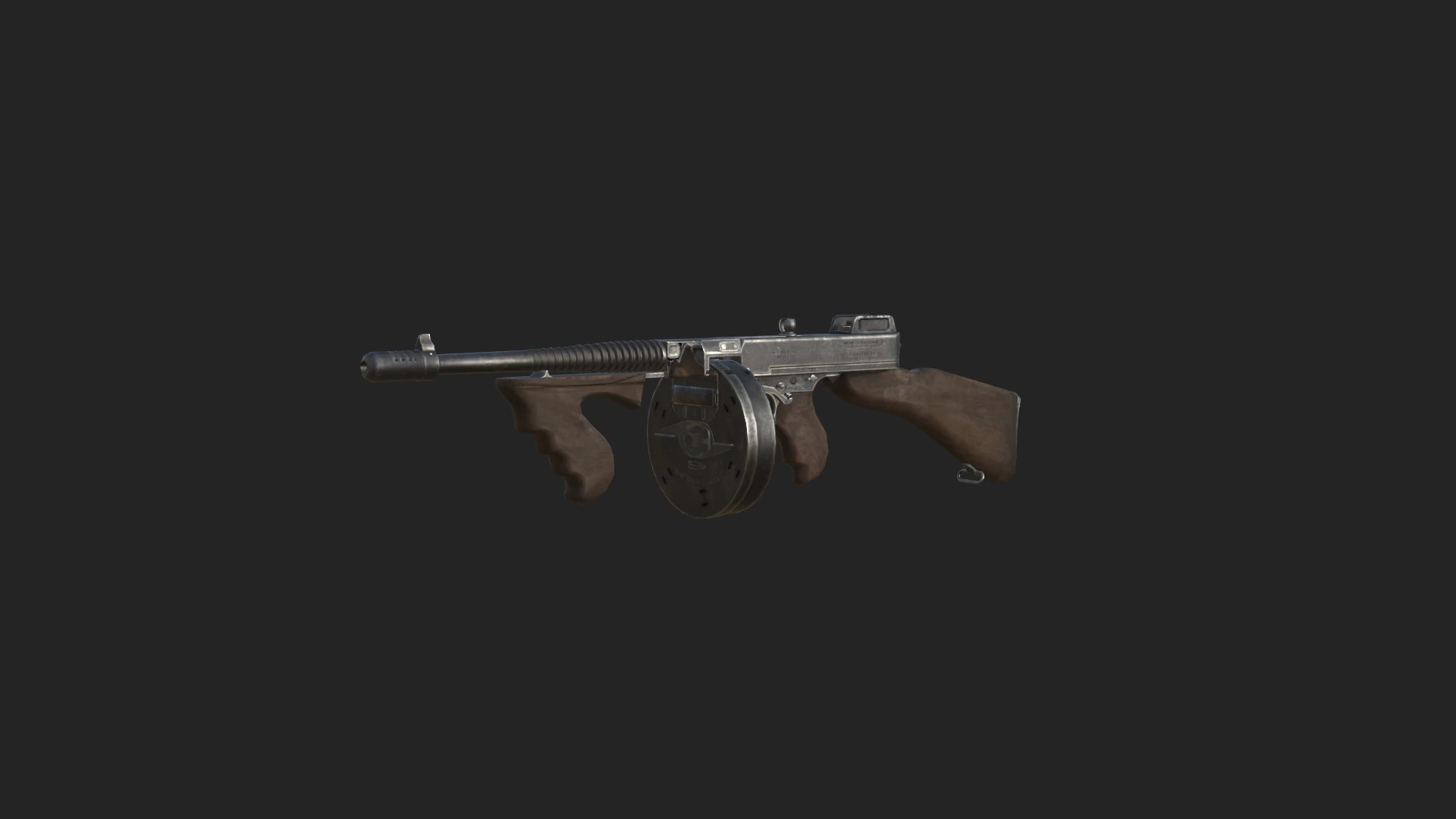 Pistol 019 3D Model .c4d .max .obj .3ds .fbx .stl .blend 