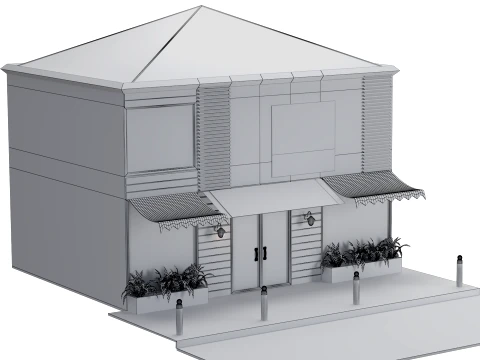 Pet shop face 3D Model