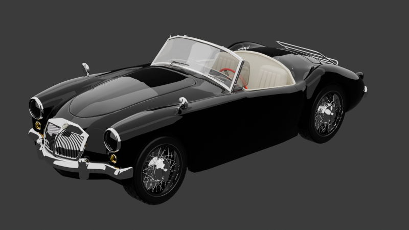 MG MGA 1960 CAR MODEL Modelo 3D .c4d .max .obj .3ds .fbx .stl .blend 
