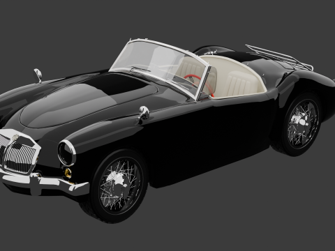 MG MGA 1960 CAR MODEL 3D Model