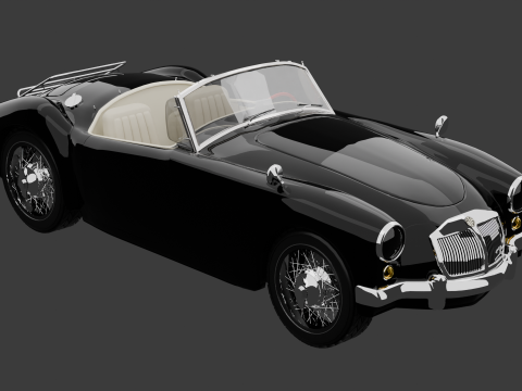 MG MGA 1960 CAR MODEL Modelo 3D