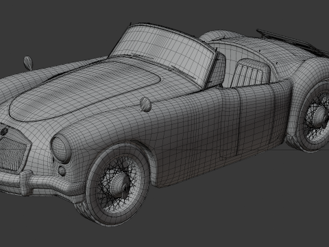 MG MGA 1960 CAR MODEL Modelo 3D