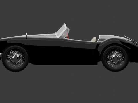 MG MGA 1960 CAR MODEL Modelo 3D