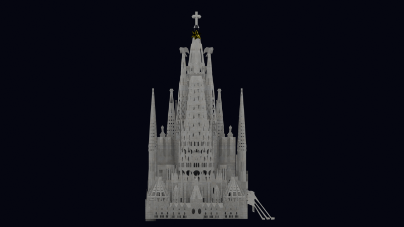 LA SAGRADA FAMILIA IN BARCELONA Modèle 3D .c4d .max .obj .3ds .fbx .stl .blend 
