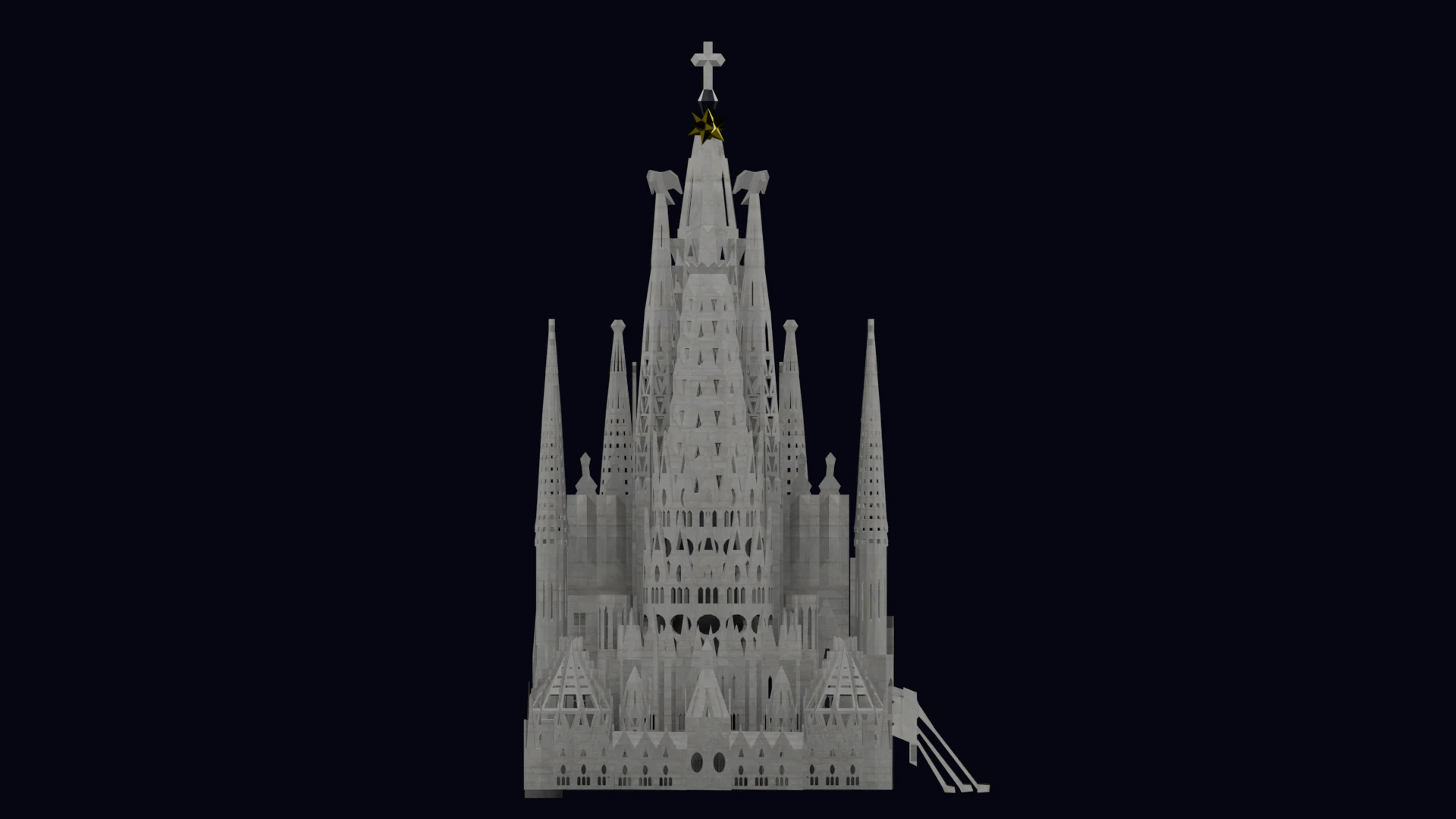 LA SAGRADA FAMILIA IN BARCELONA 3D Model .c4d .max .obj .3ds .fbx .stl .blend 