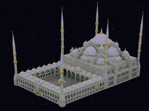 Mezquita del Sultan Ahmet Estambul 3D Model
