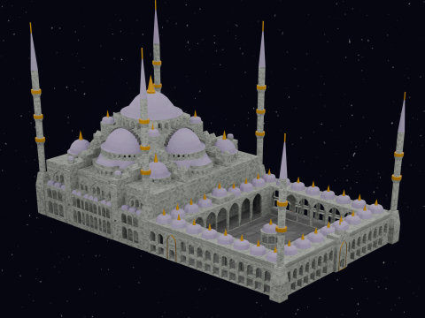 Mezquita del Sultan Ahmet Estambul 3D Model