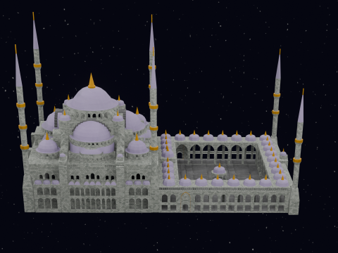 Mezquita del Sultan Ahmet Estambul 3D Model