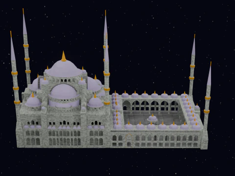 Mezquita del Sultan Ahmet Estambul 3D Model