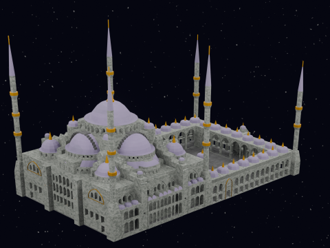 Mezquita del Sultan Ahmet Estambul 3D Model