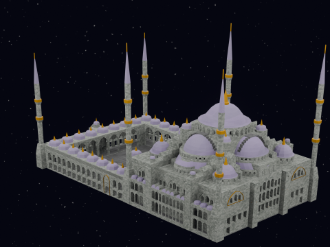 Mezquita del Sultan Ahmet Estambul 3D Model