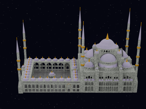Mezquita del Sultan Ahmet Estambul 3D Model