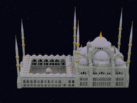 Mezquita del Sultan Ahmet Estambul 3D Model