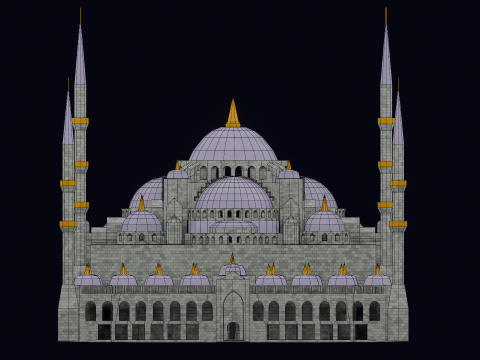 Mezquita del Sultan Ahmet Estambul 3D Model