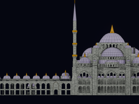 Mezquita del Sultan Ahmet Estambul 3D Model