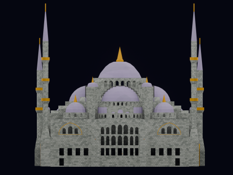 Mezquita del Sultan Ahmet Estambul 3D Model