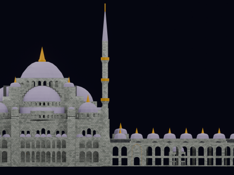 Mezquita del Sultan Ahmet Estambul 3D Model