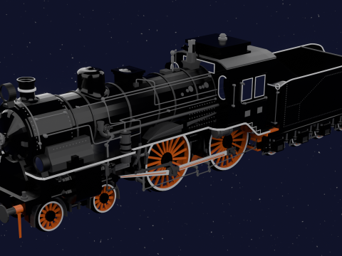 LOCOMOTIVE PRUSSIAN S6 Modèle 3D