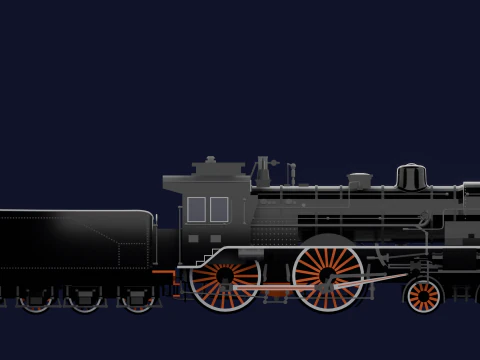 LOCOMOTIVE PRUSSIAN S6 3D Model