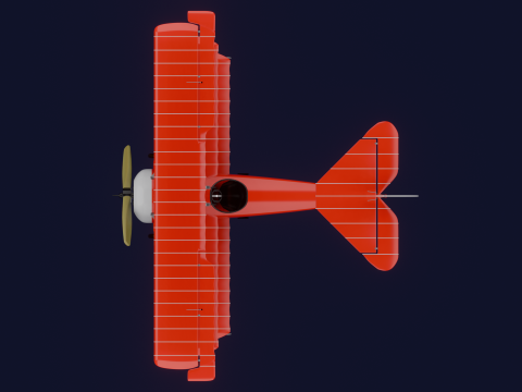 AVION FOKKER DRI RED BARON 3D Model