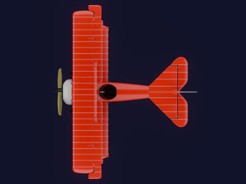 AVION FOKKER DRI RED BARON 3D Model