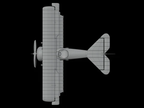 AVION FOKKER DRI RED BARON 3D Model
