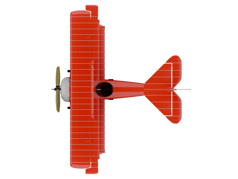 AVION FOKKER DRI RED BARON 3D Model