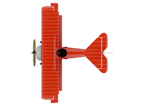AVION FOKKER DRI RED BARON 3D Model