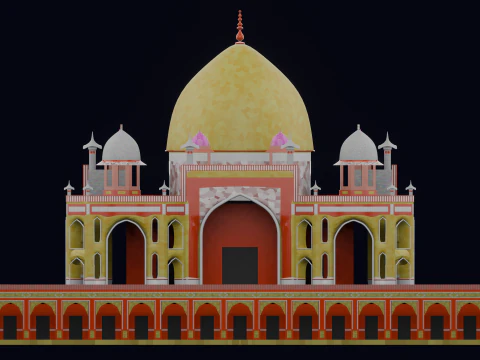 HUMAYUN TOMB INDIA 3D Model