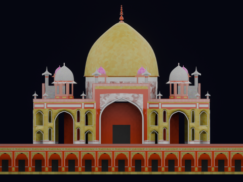 HUMAYUN TOMB INDIA 3D 模型